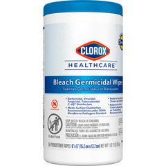 Clorox Healthcare Surface Disinfectant Cleaner Premoistened Bleach Germicidal Manual Pull Wipe 150 Count Canister Floral Scent NonSterile | 6PK/Case