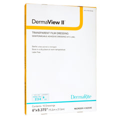Transparent Film Dressing DermaView II 6-1/2 X 8-3/8 Inch Frame Style Delivery Rectangle Sterile, Packaging Type- Box