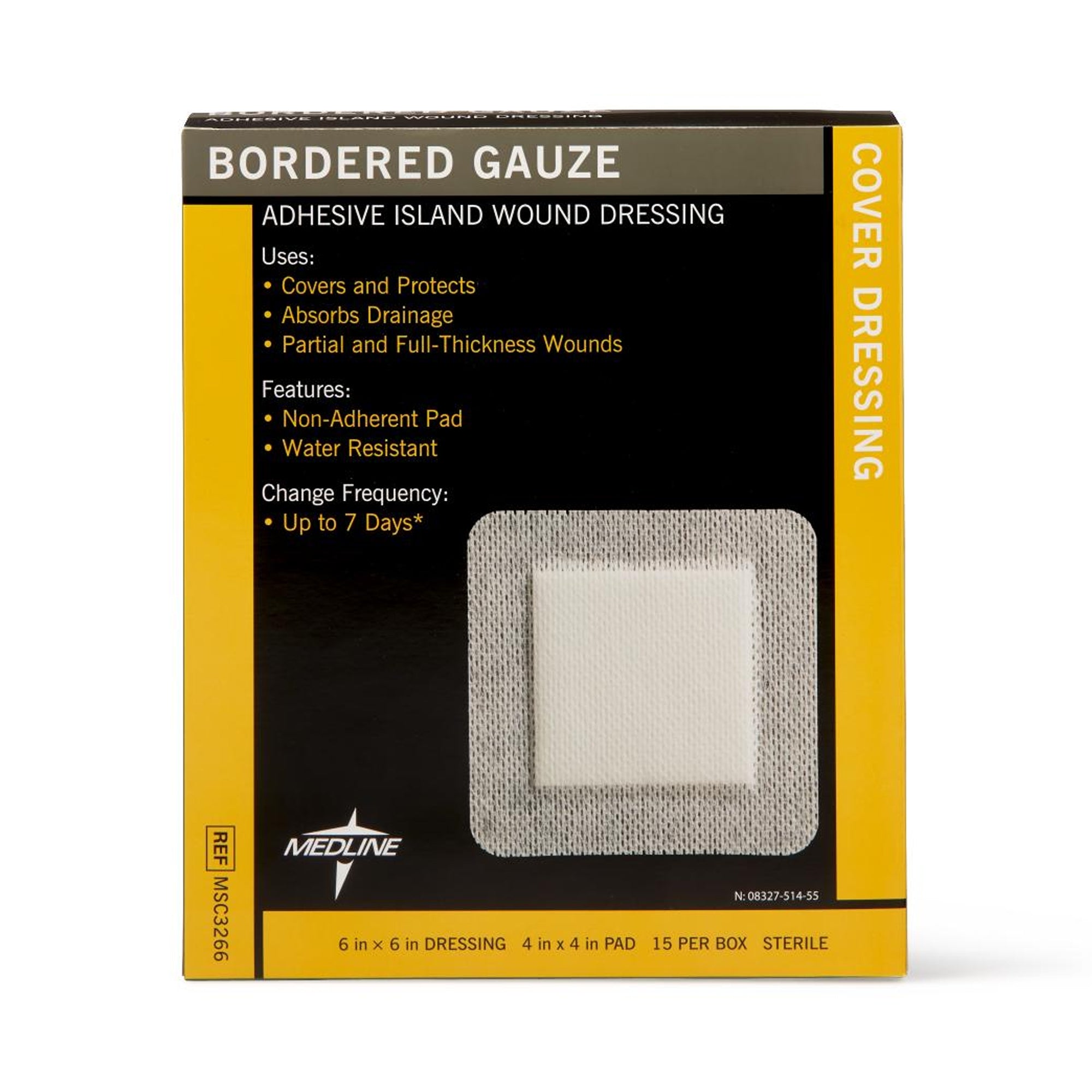 Island Dressing Medline 6 X 6 Inch Square Sterile Water Resistant Nonwoven Backing, Packaging Type- Box