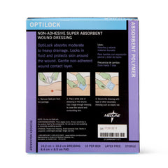 Super Absorbent Dressing OptiLock 4 X 4 Inch Square, Packaging Type- Box