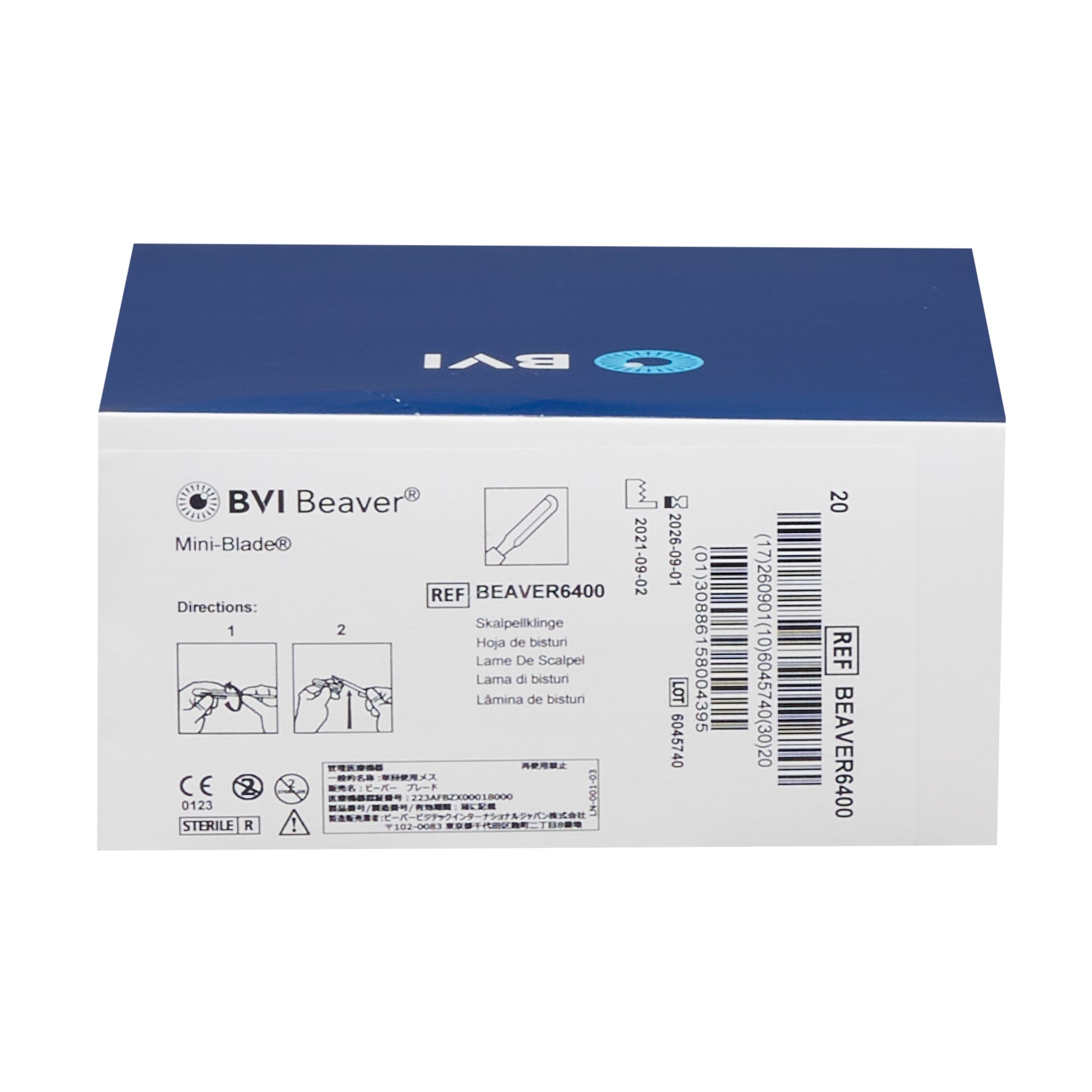 Surgical Blade Beaver 6400 Mini-Blade Stainless Steel No. 6400 Sterile, Packaging Type- Box