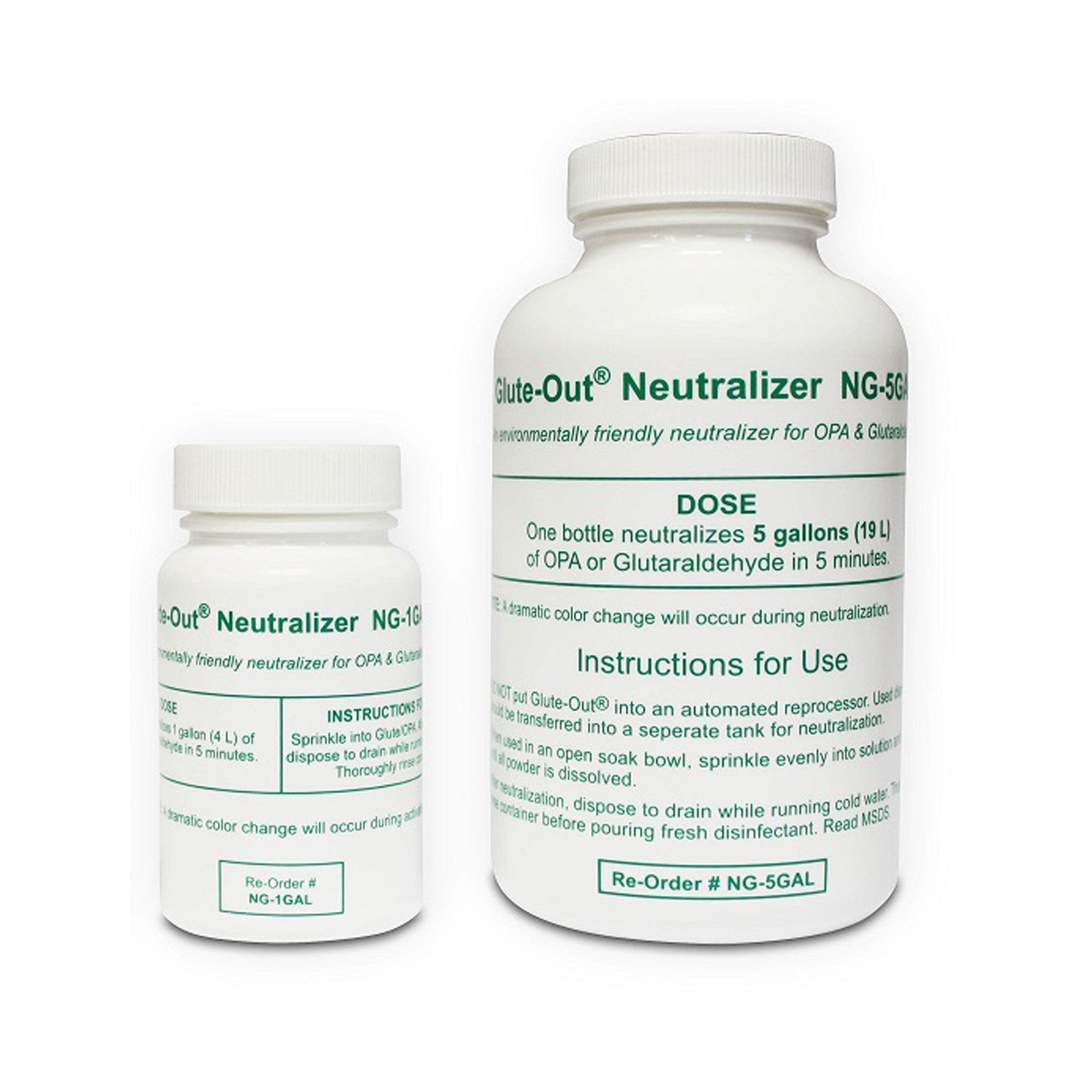 OPA / Glutaraldehyde Neutralizer Glute-Out RTU Powder 2 oz. Bottle Single Use, Packaging Type- Box