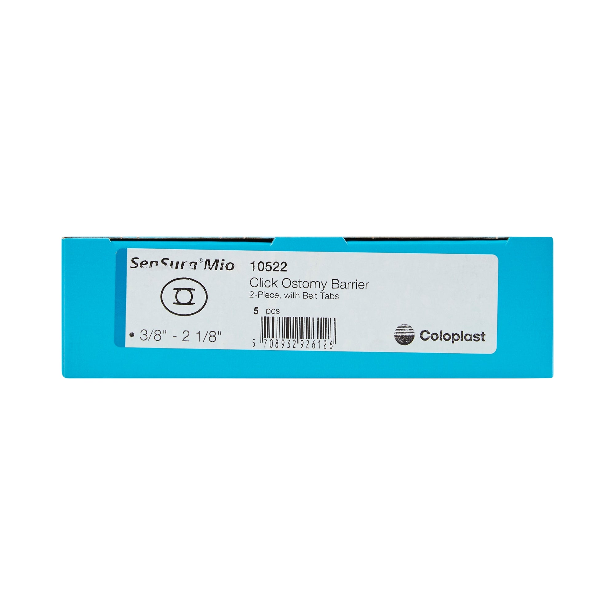 Ostomy Barrier SenSura Mio Click Trim to Fit, Extended Wear Elastic Adhesive 60 mm Flange Blue Code System 10 to 55 mm Opening | 5/Box
