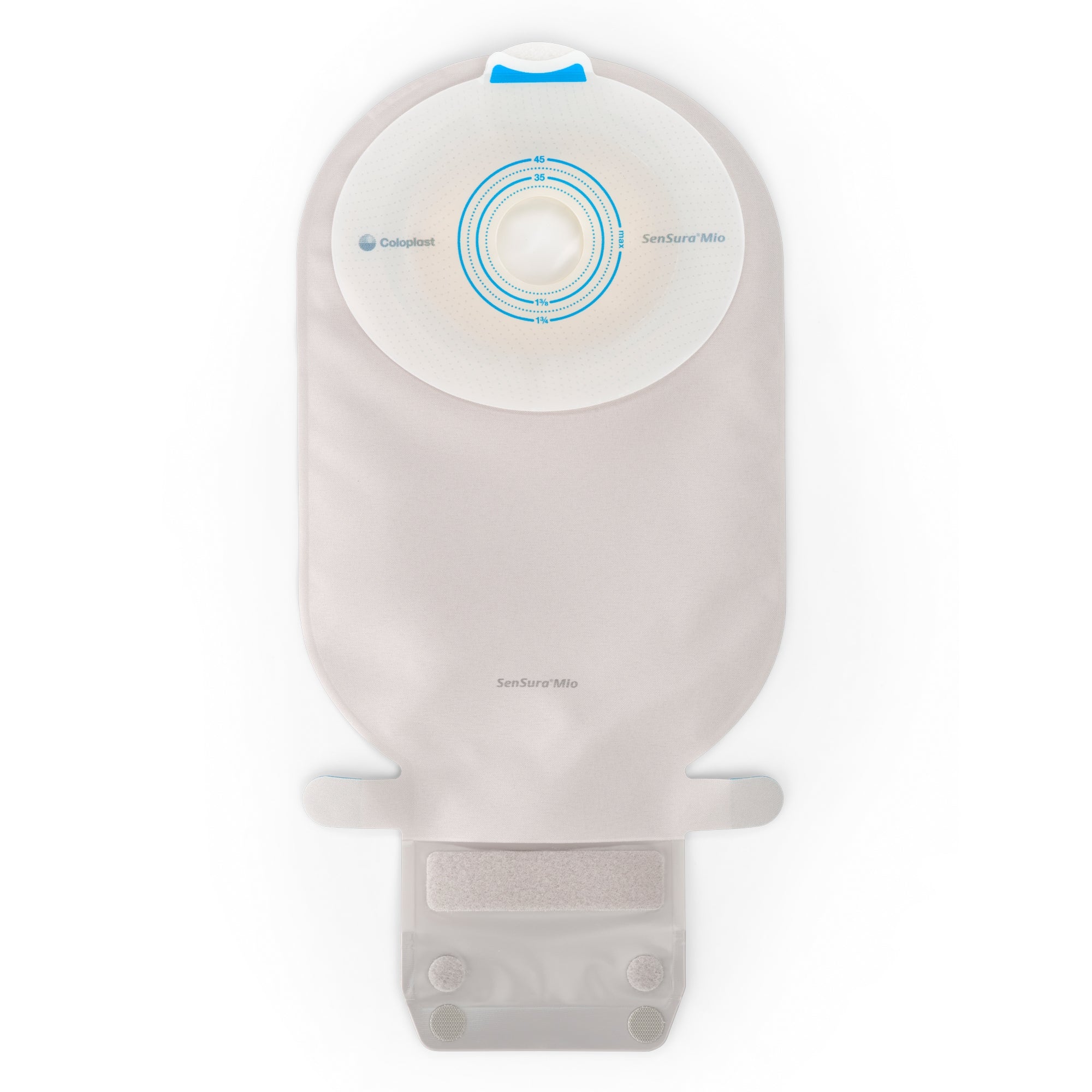Ostomy Pouch SenSura Mio One-Piece System 11 Inch Length, Maxi Flat, Pre-Cut 1 Inch Stoma Drainable | 10/Box