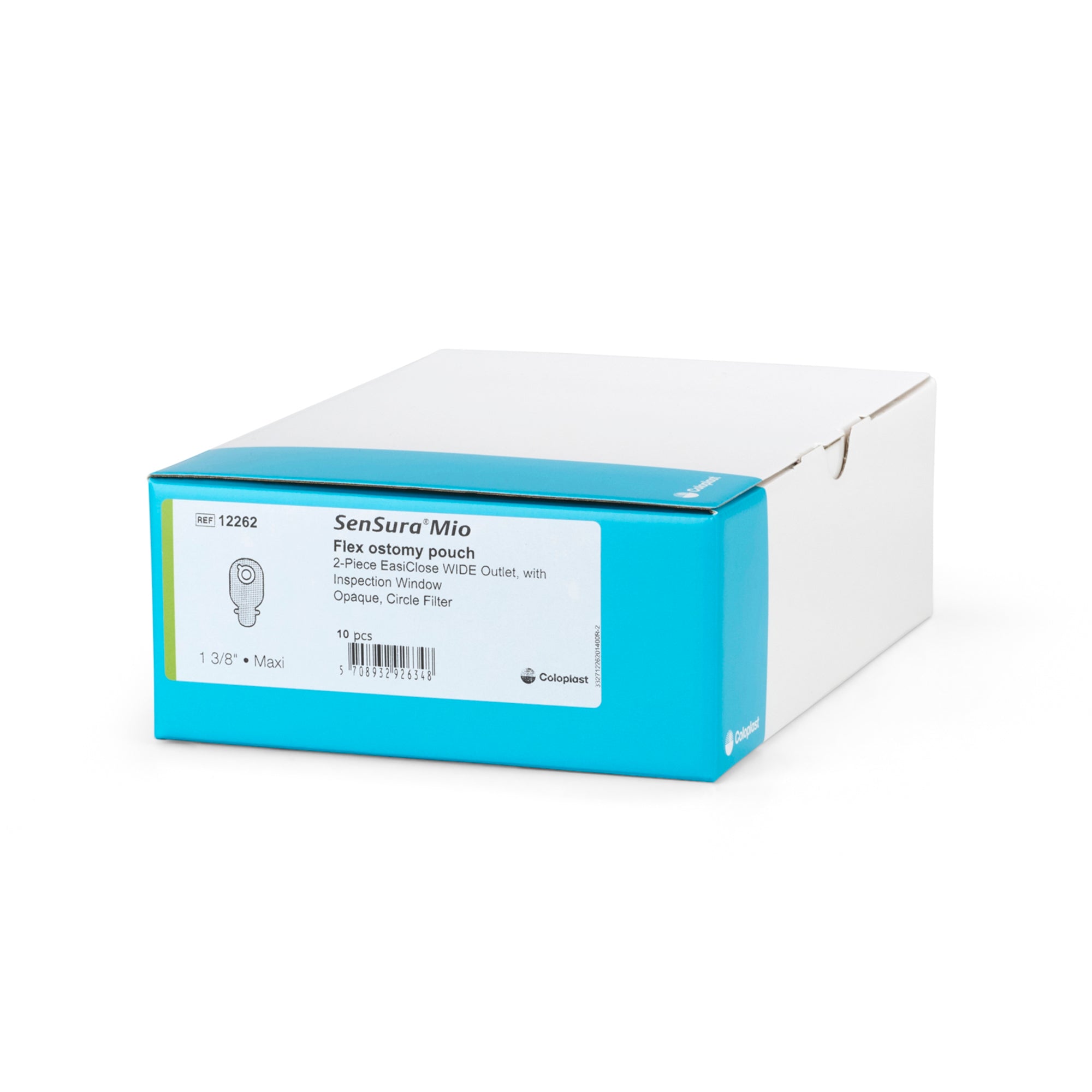 Ostomy Pouch SenSura Mio Flex EasiClose Two-Piece System Maxi Length Drainable | 10/Box