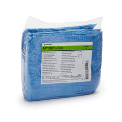 Patient Exam Gown Halyard One Size Fits Most Blue Disposable, Packaging Type- Box