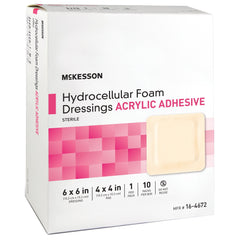 mckesson acrylic adhesive with border foam dressing 6 x 6 inch mckesson foam dressing mk1138299bx