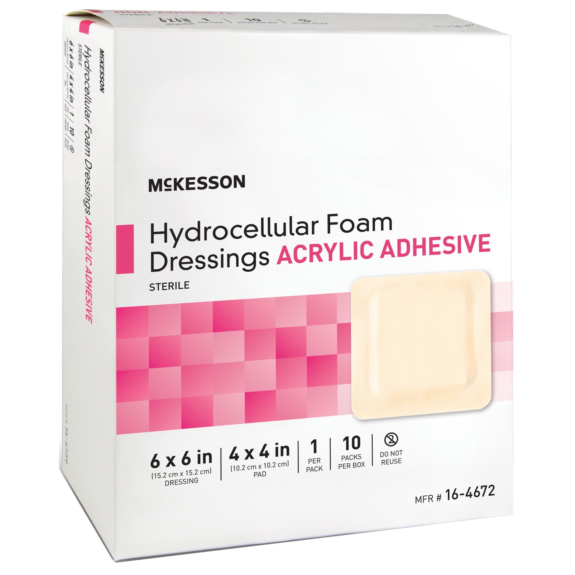 mckesson acrylic adhesive with border foam dressing 6 x 6 inch mckesson foam dressing mk1138299bx