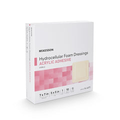 mckesson acrylic adhesive with border foam dressing 7 x 7 inch mckesson foam dressing mk1138301bx