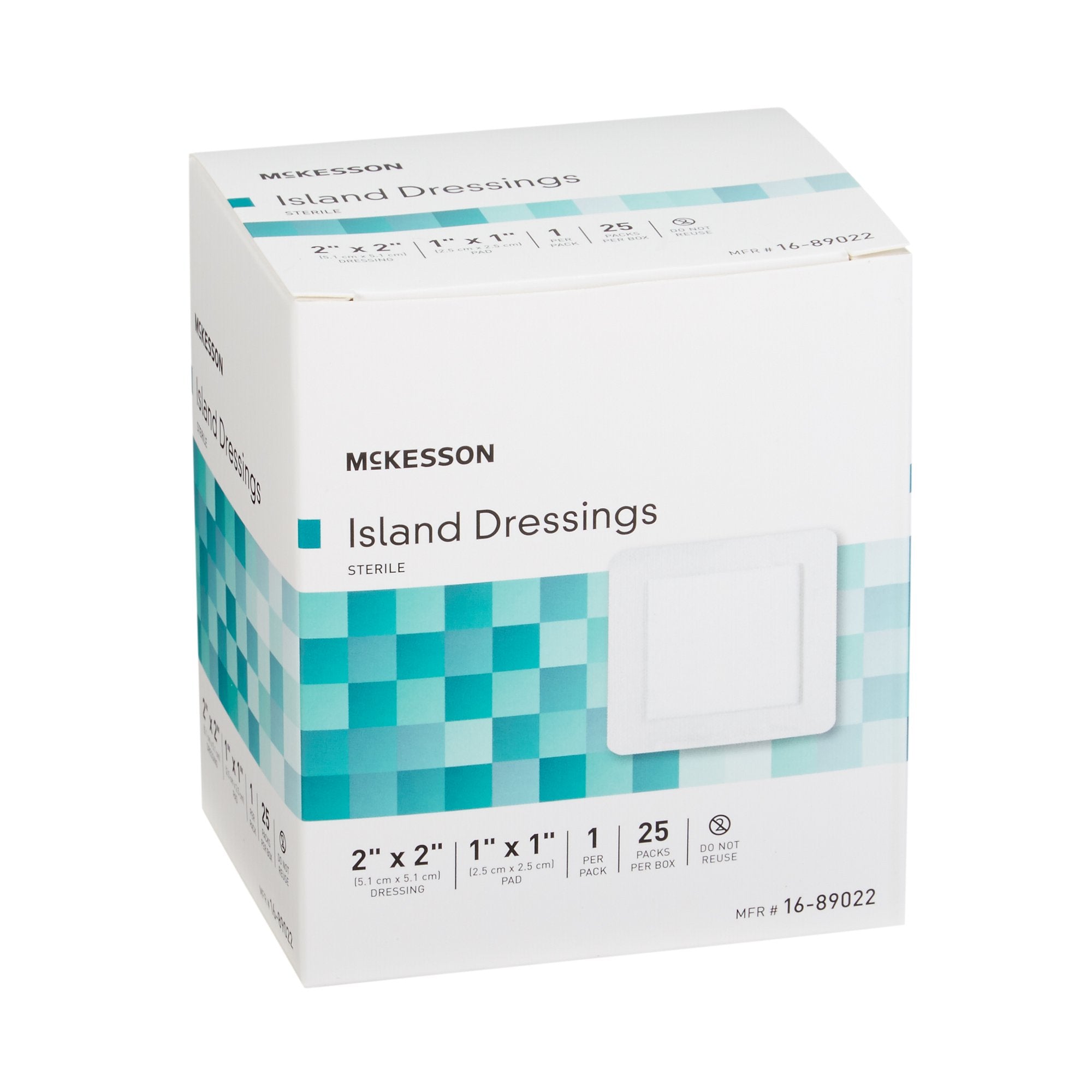 mckesson adhesive dressing 2 x 2 inch mckesson island dressing mk491825bx
