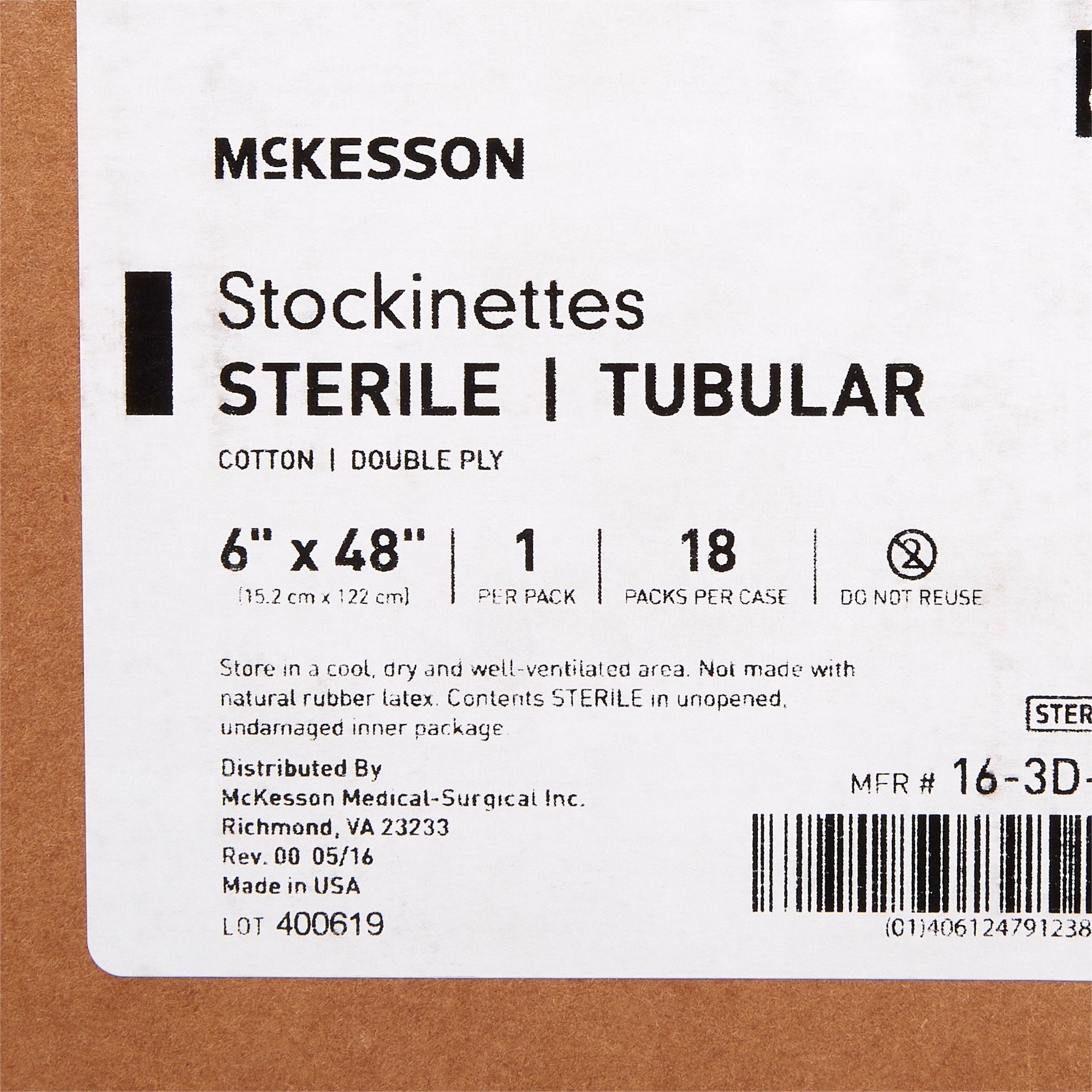 mckesson beige cotton tubular stockinette 6 x 48 inch mckesson surgical stockinette mk460832ea