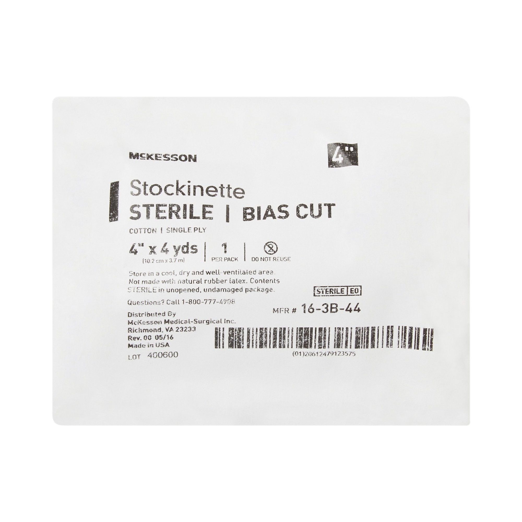 mckesson bias cut stockinette 4 inch x 4 yard mckesson bias cut stockinette mk457702ea