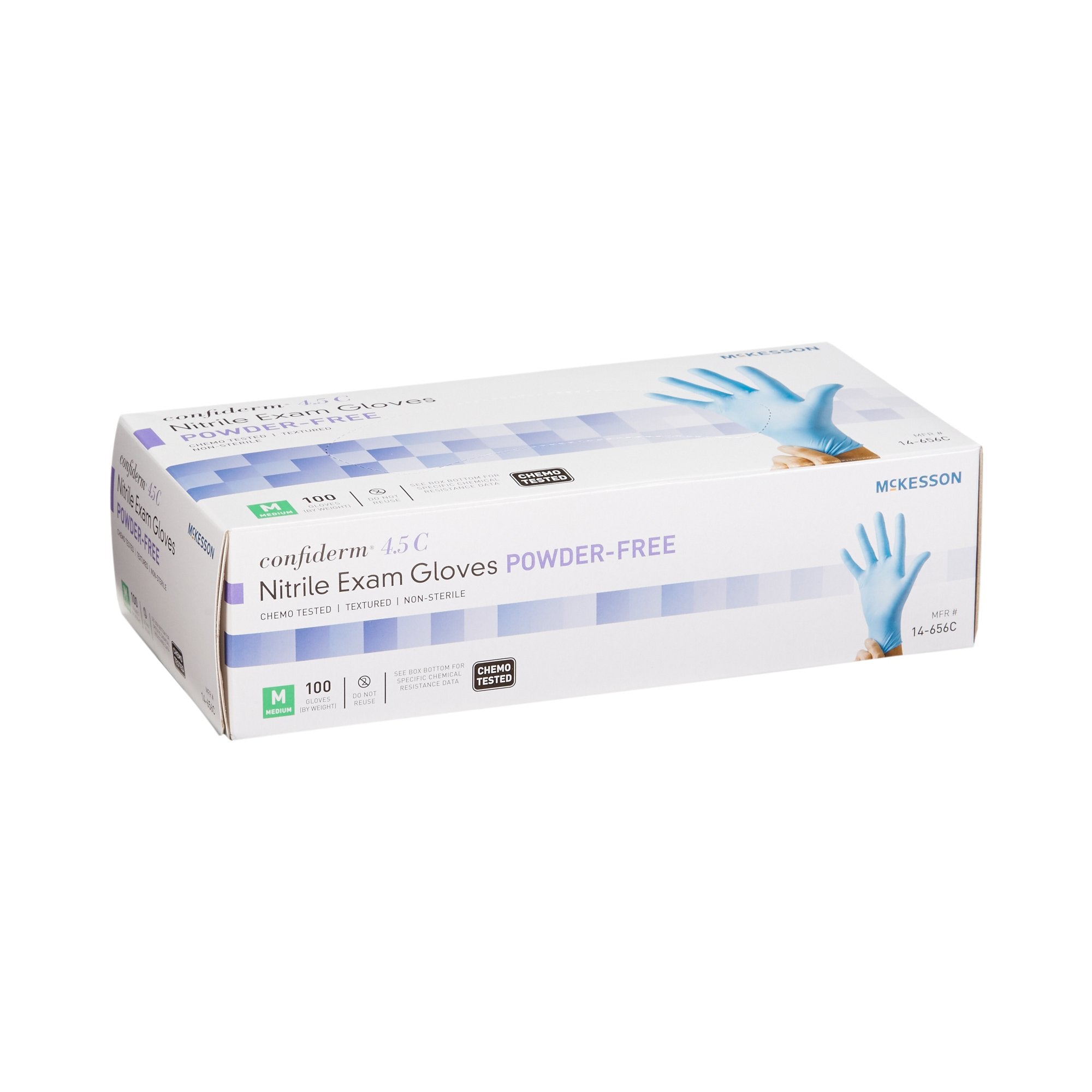 mckesson confiderm 4 5c nitrile exam glove medium blue mckesson confiderm 4 5c exam glove mk921603bx
