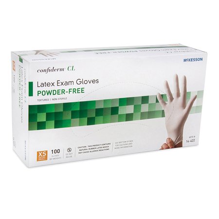 mckesson confiderm cl latex gloves extra small ivory mckesson confiderm cl exam glove mk921591bx