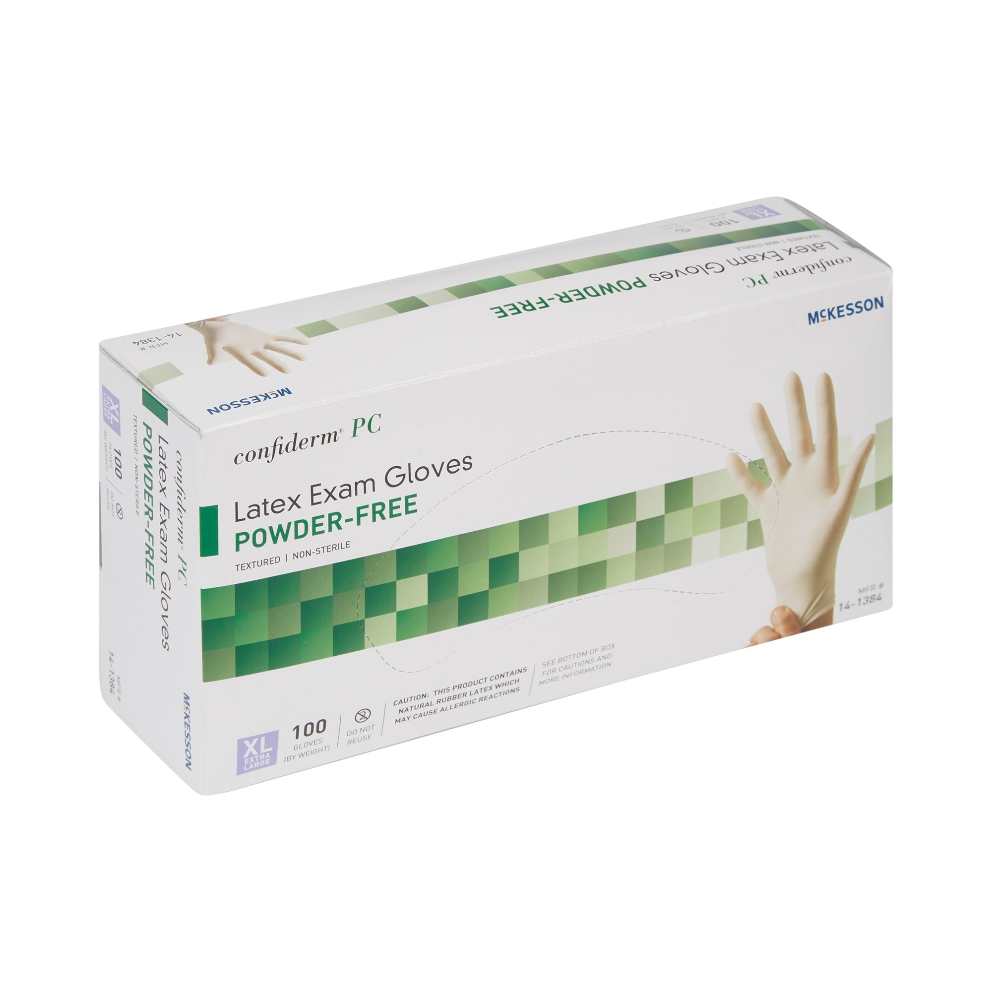 mckesson confiderm latex exam glove extra large ivory mckesson confiderm exam glove mk921600bx