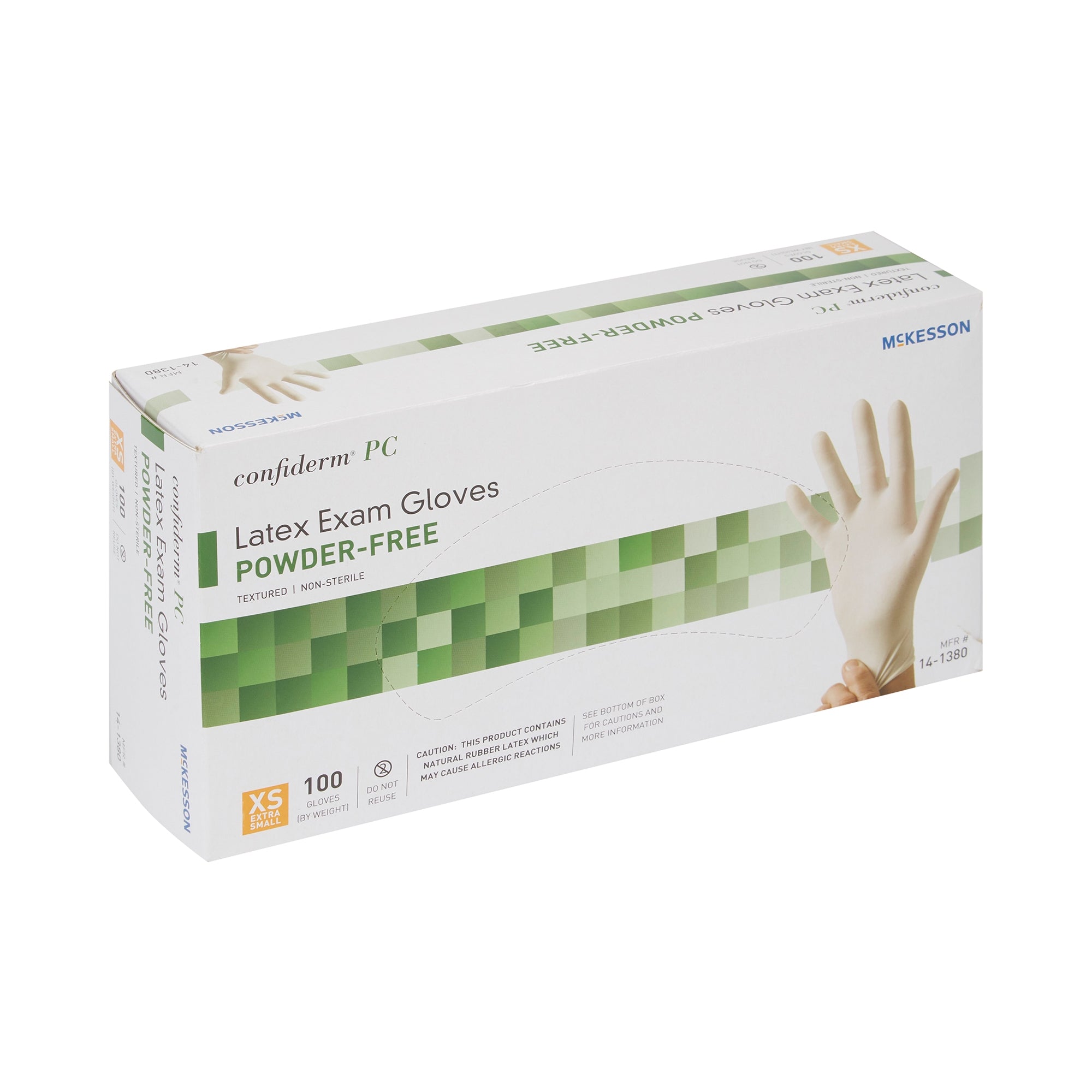mckesson confiderm latex exam glove extra small ivory mckesson confiderm exam glove mk921596bx