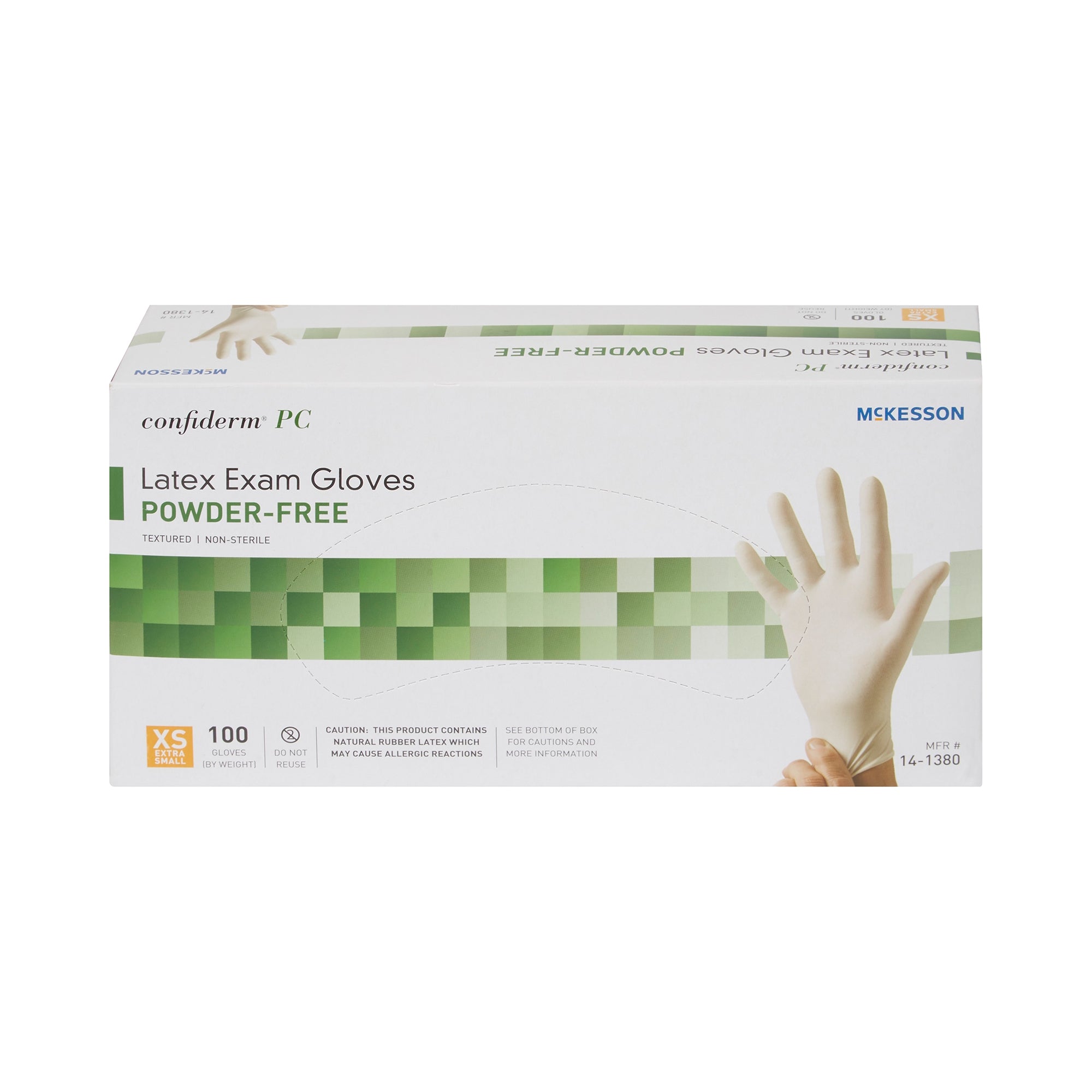 mckesson confiderm latex exam glove extra small ivory mckesson confiderm exam glove mk921596bx
