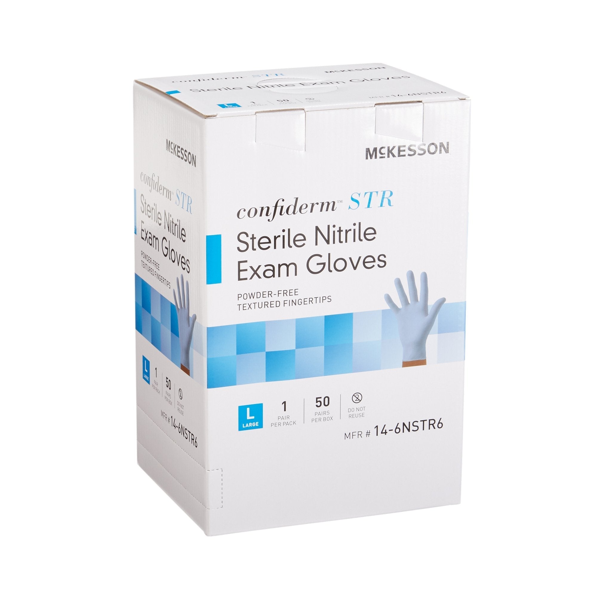mckesson confiderm str nitrile exam glove large blue mckesson confiderm str exam glove mk1065407bx