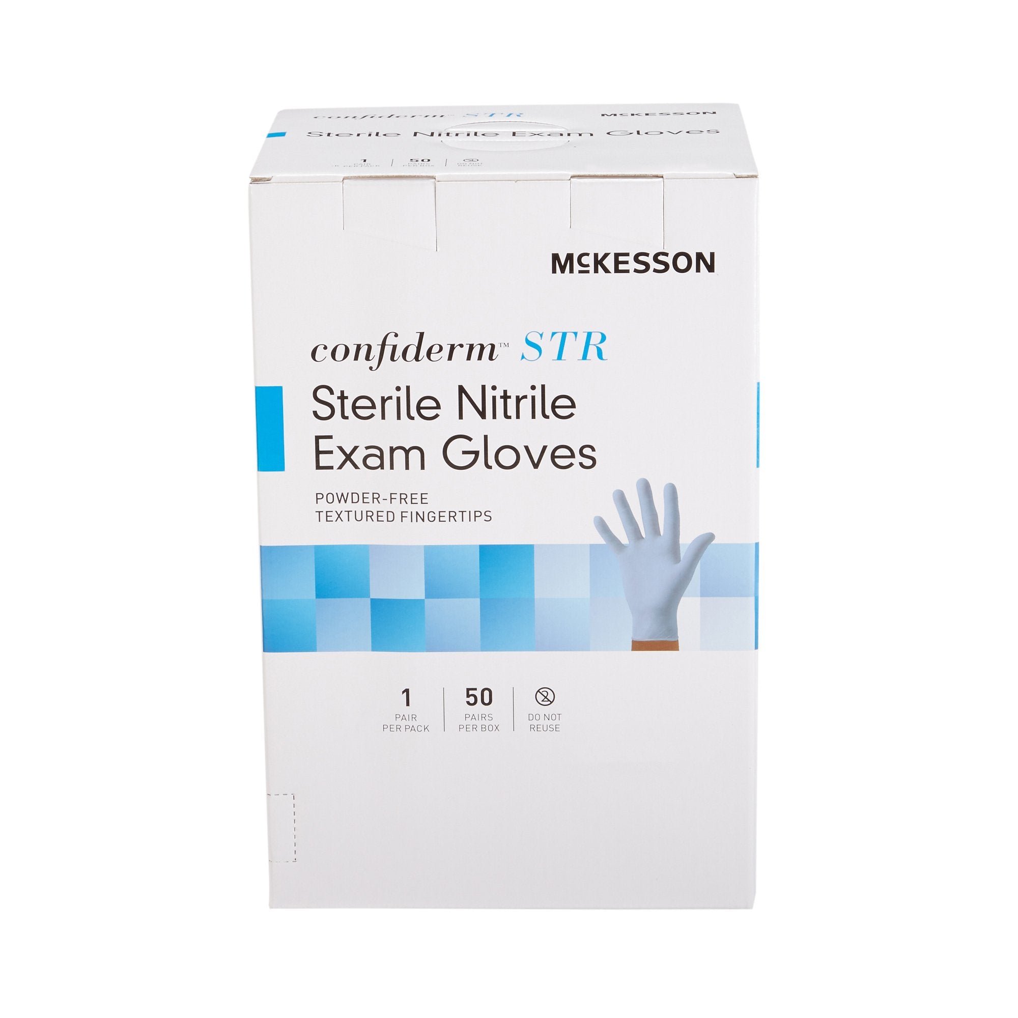 mckesson confiderm str nitrile exam glove medium blue mckesson confiderm str exam glove mk1065406bx