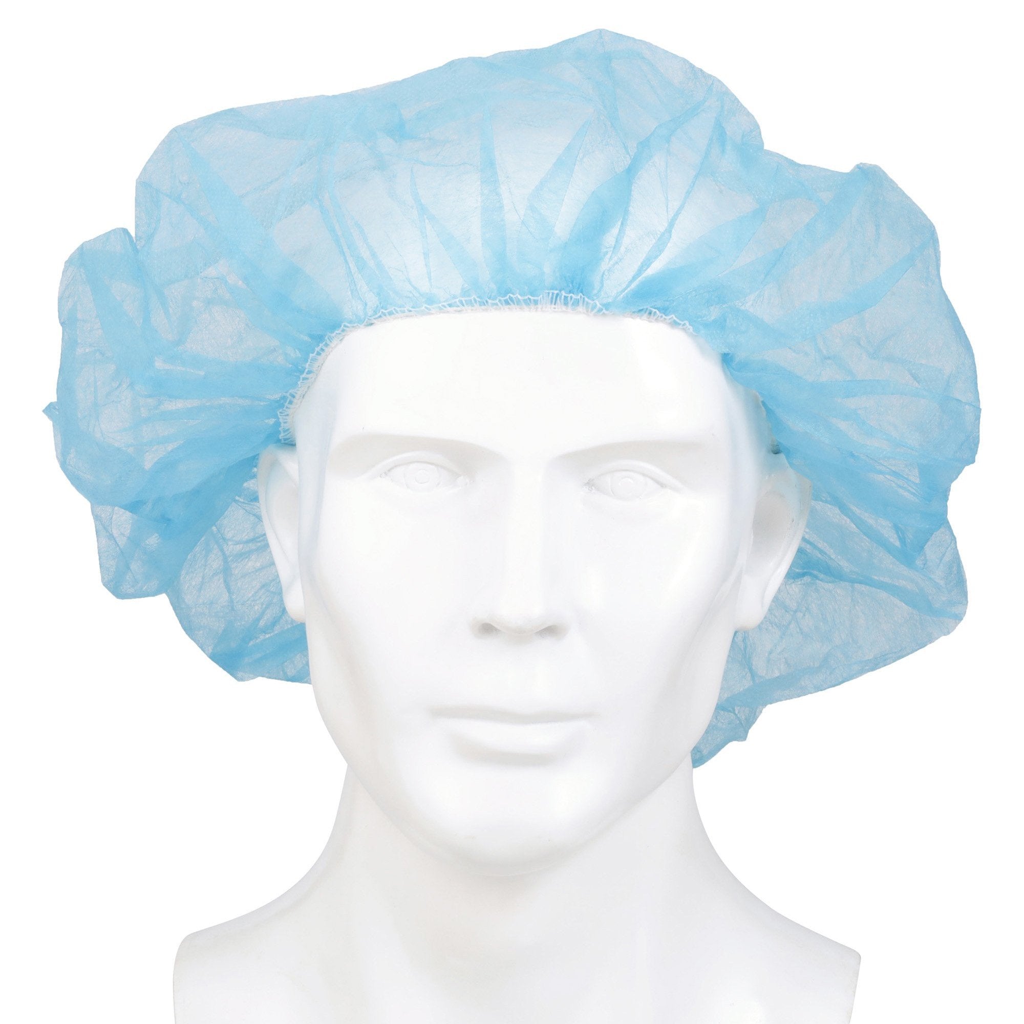 mckesson disposable bouffant surgical caps blue elastic closure 21 mckesson bouffant cap mk237326bx