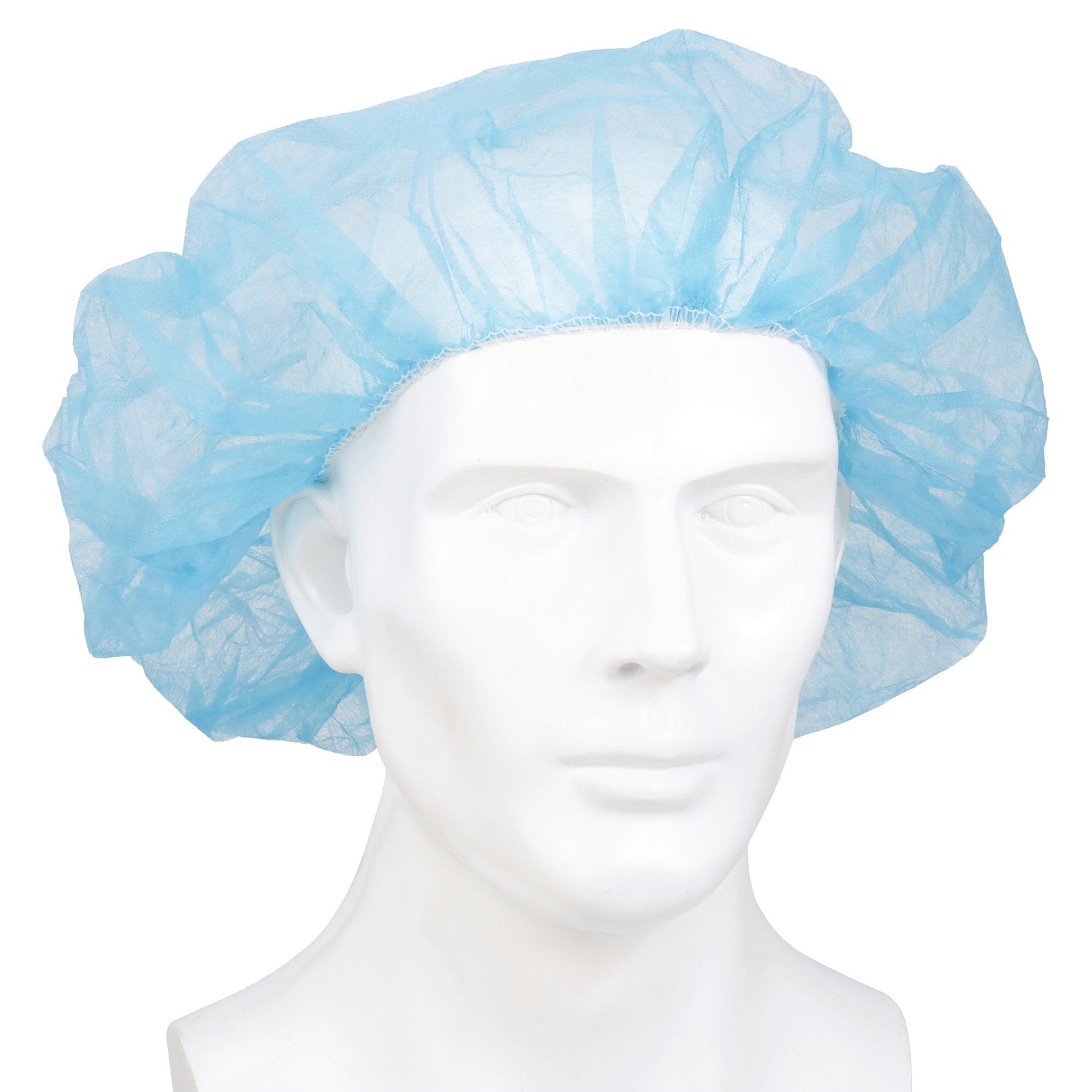 mckesson disposable bouffant surgical caps blue elastic closure 21 mckesson bouffant cap mk237326bx