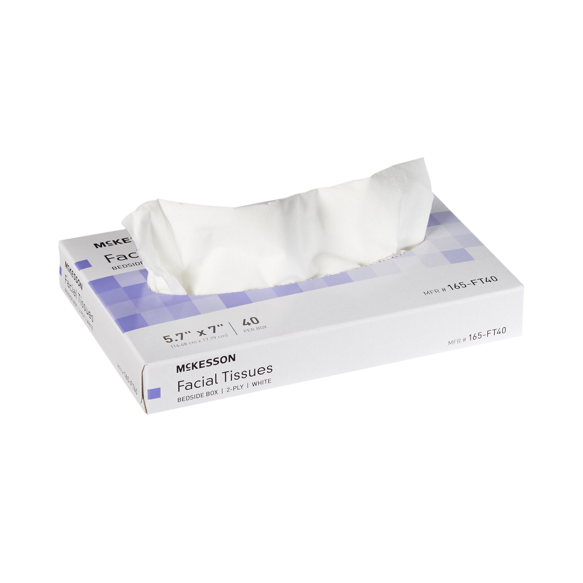 McKesson Facial Tissue White 5 7/10 X 7 Inch 40 Count