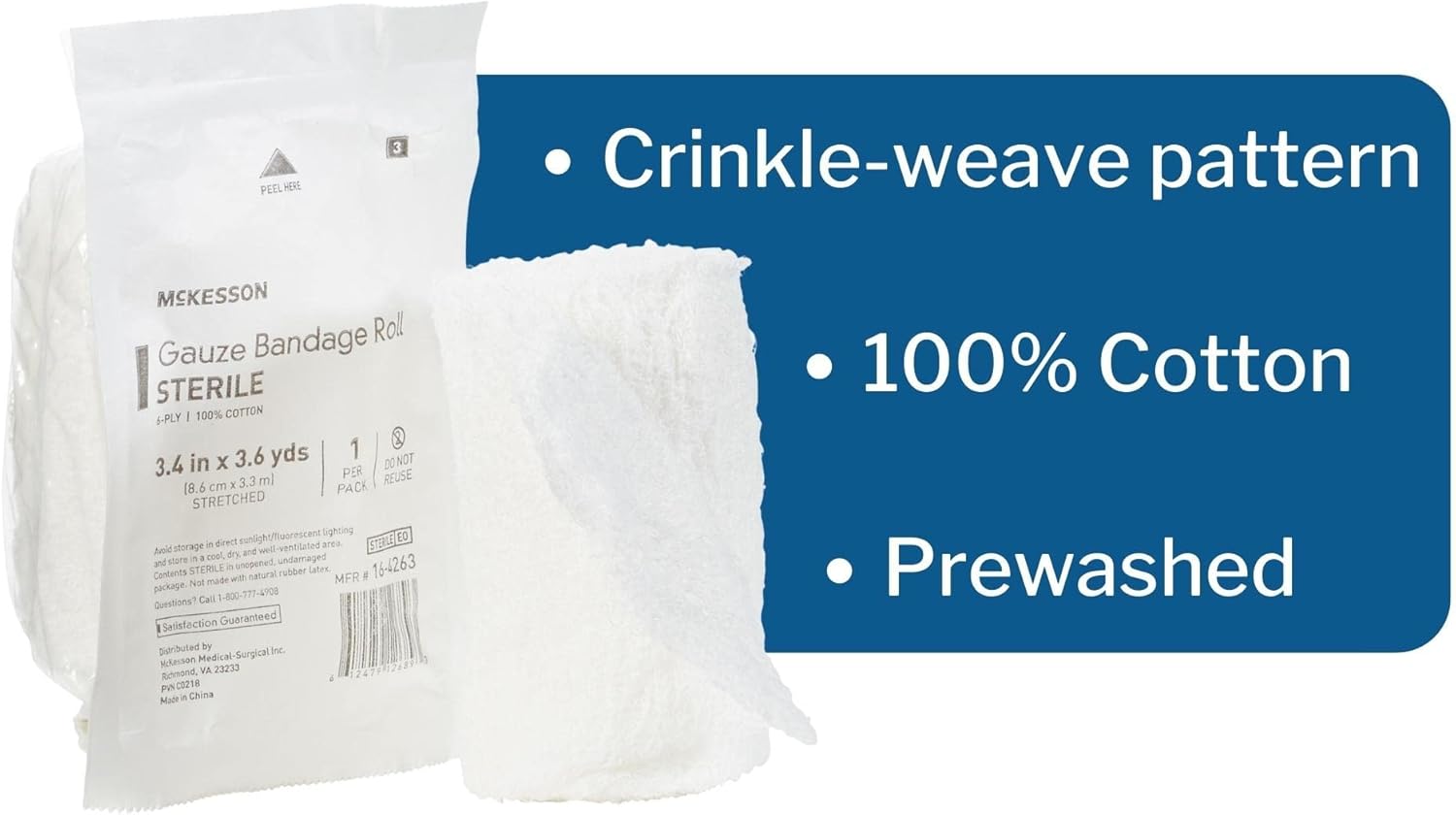 mckesson fluff bandage roll 3 2 5 inch x 3 3 5 yard 6 ply mckesson fluff bandage roll mk649420ea