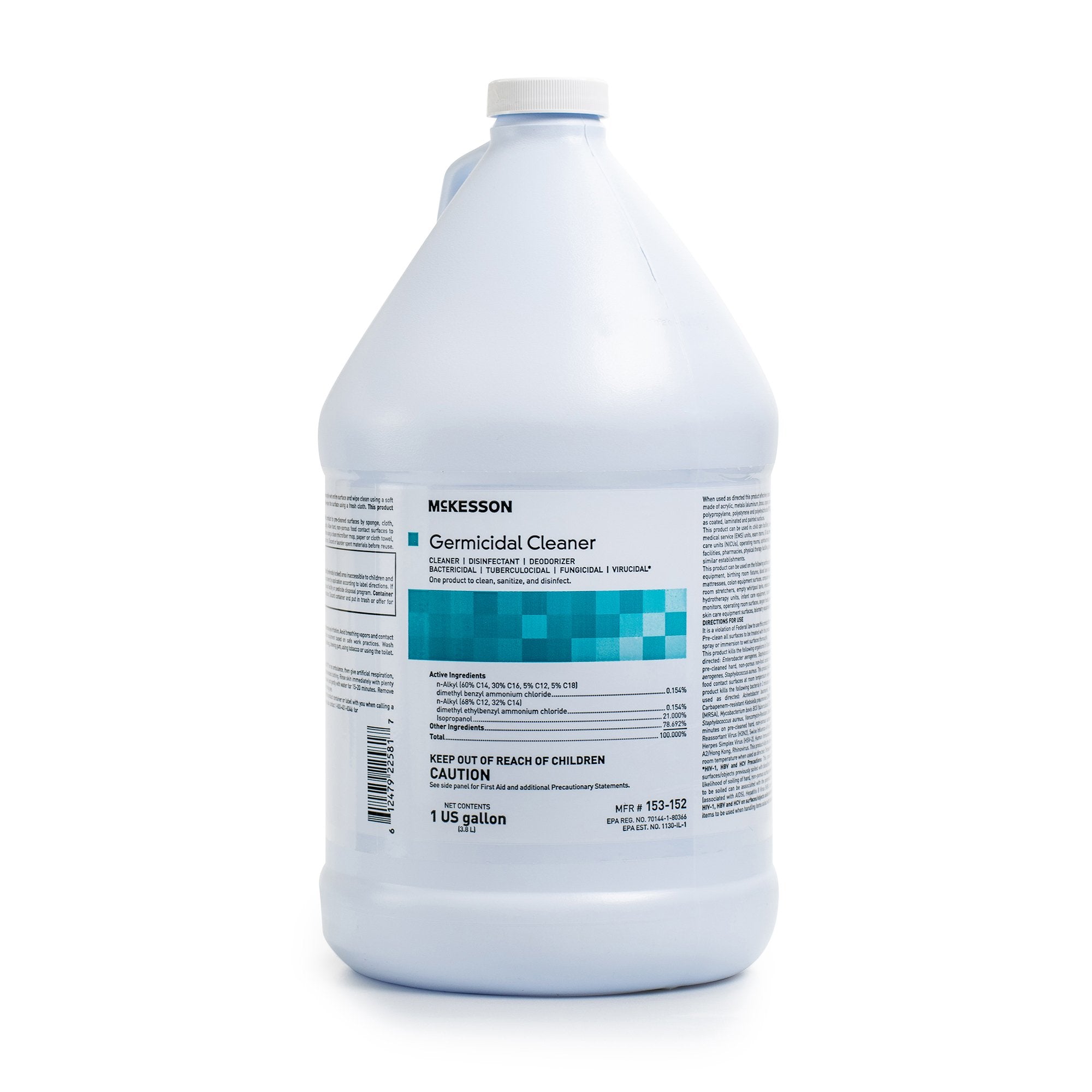 McKesson Surface Disinfectant Cleaner Alcohol Based Manual Pour Liquid 1 gal. Jug Alcohol Scent NonSterile