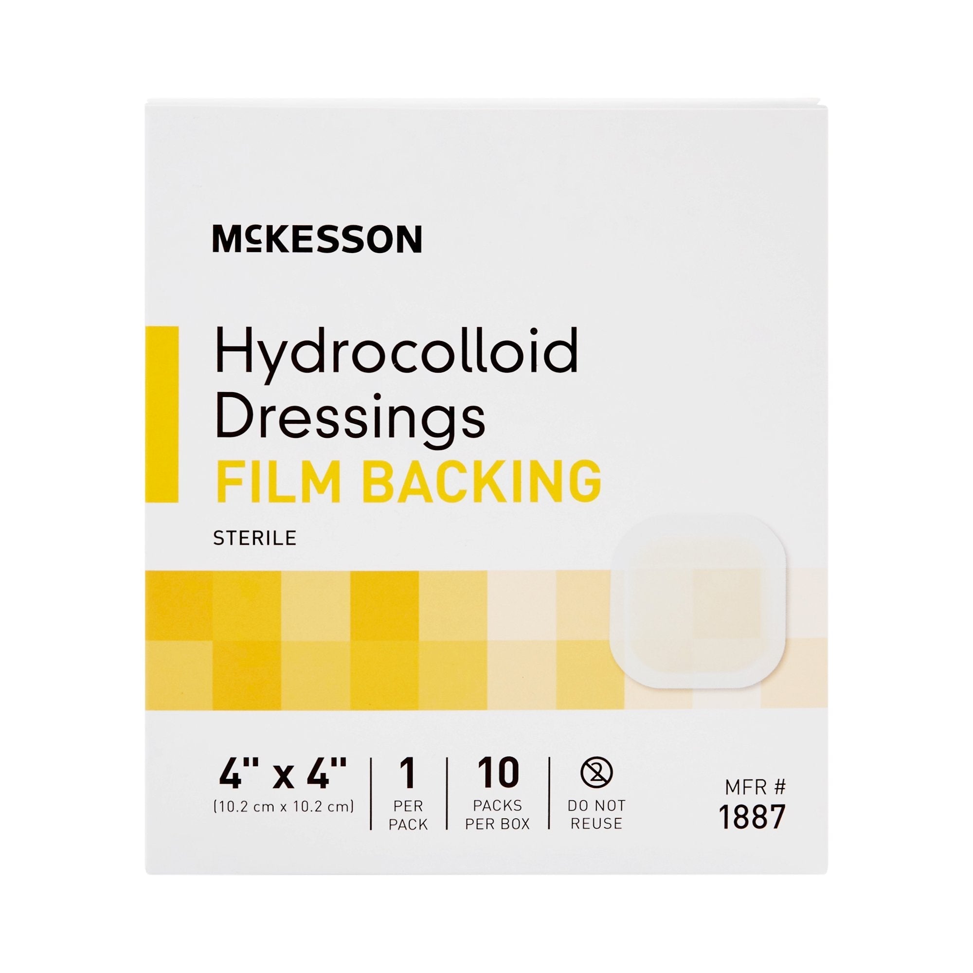 mckesson hydrocolloid dressing 4 x 4 inch mckesson hydrocolloid dressing mk882992bx