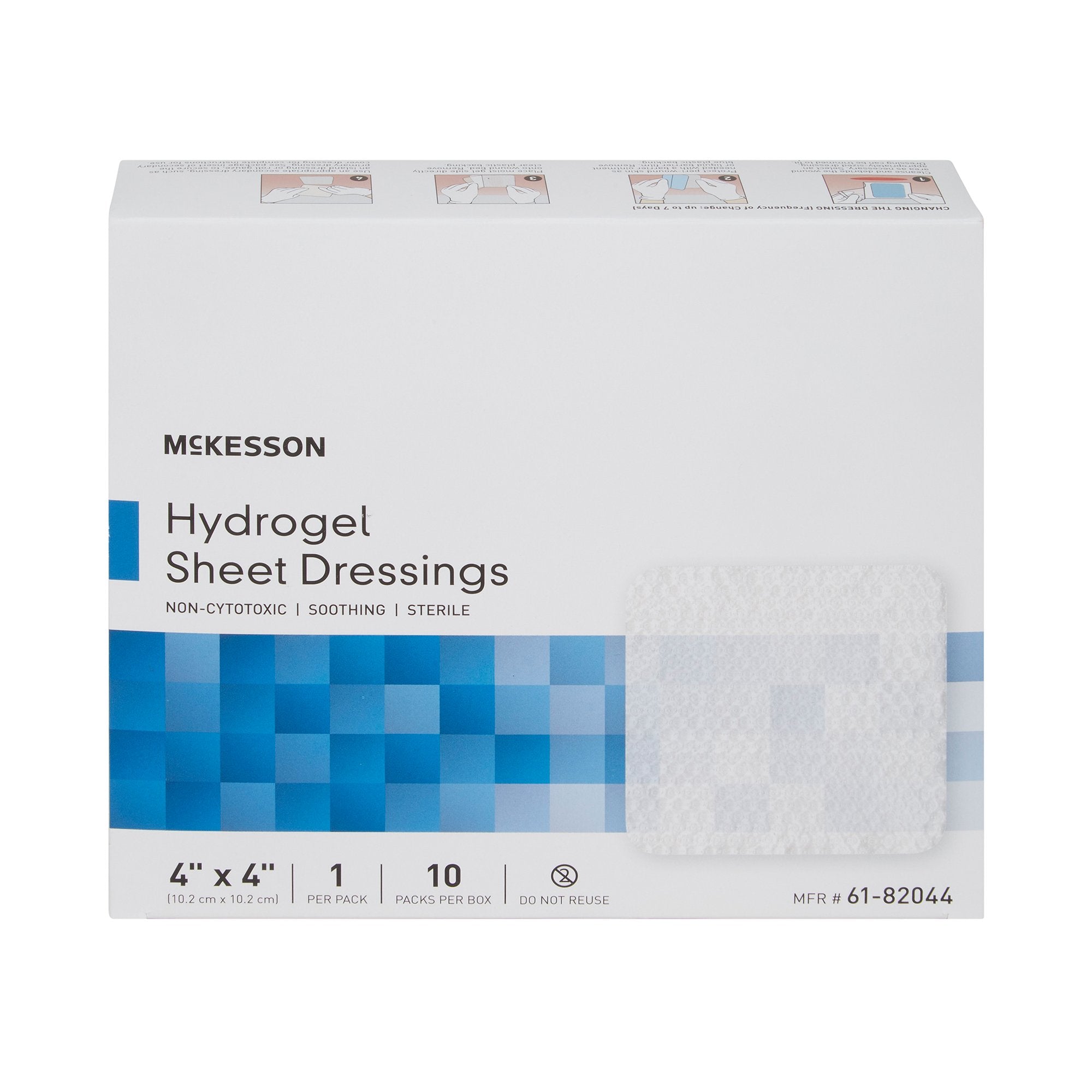 mckesson hydrogel dressing 4 x 4 inch mckesson hydrogel wound dressing mk494194bx