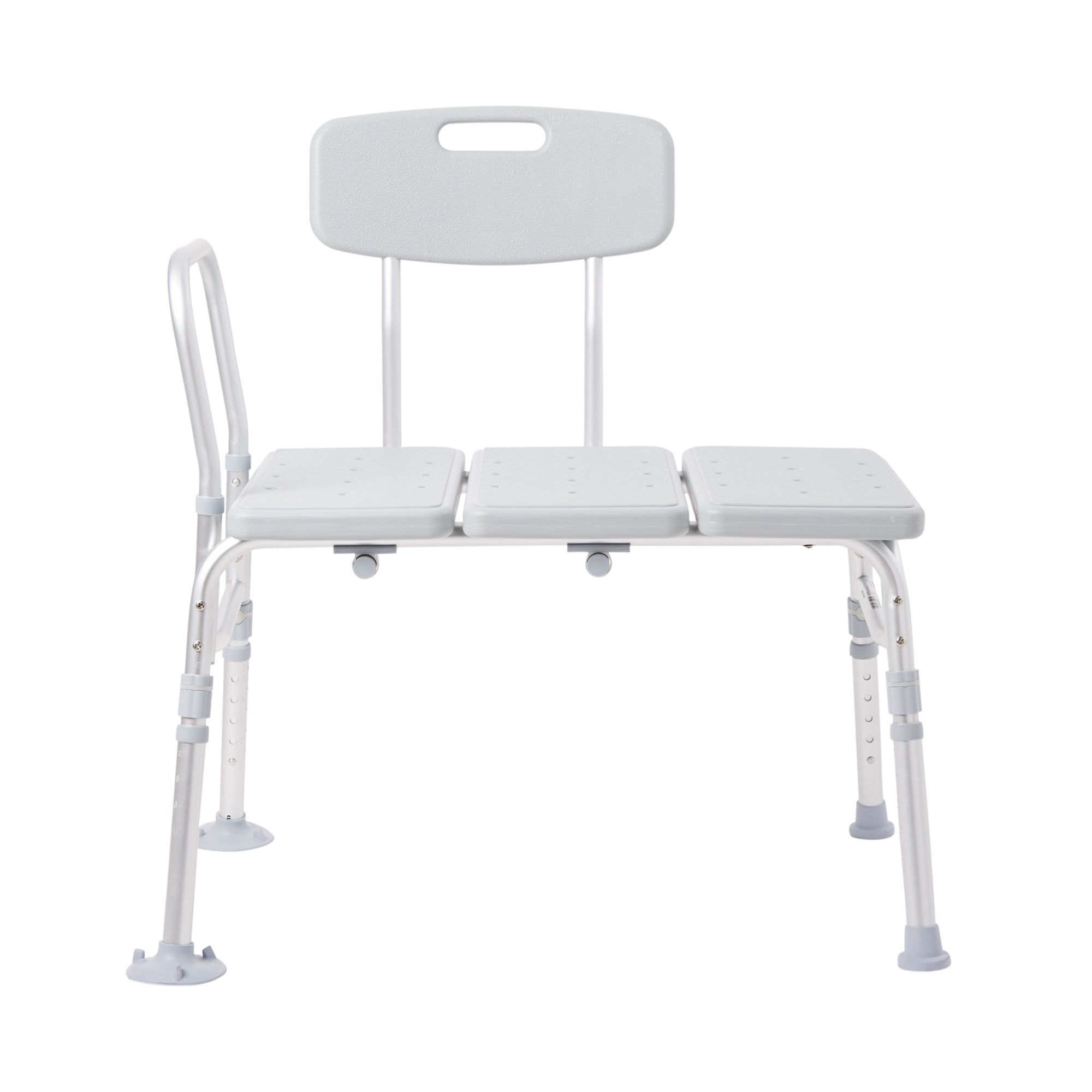 McKesson Knocked Down Bath Transfer Bench Removable Arm Rail 17 1/2 to 22 1/2 Inch Seat Height 400 lbs. Weight Capacity