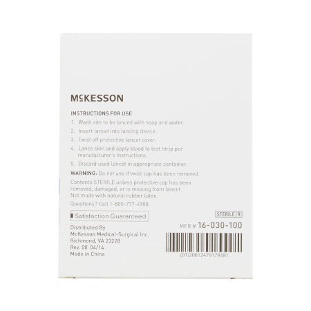 mckesson lancet 30 gauge mckesson lancet for lancing device mk730272bx