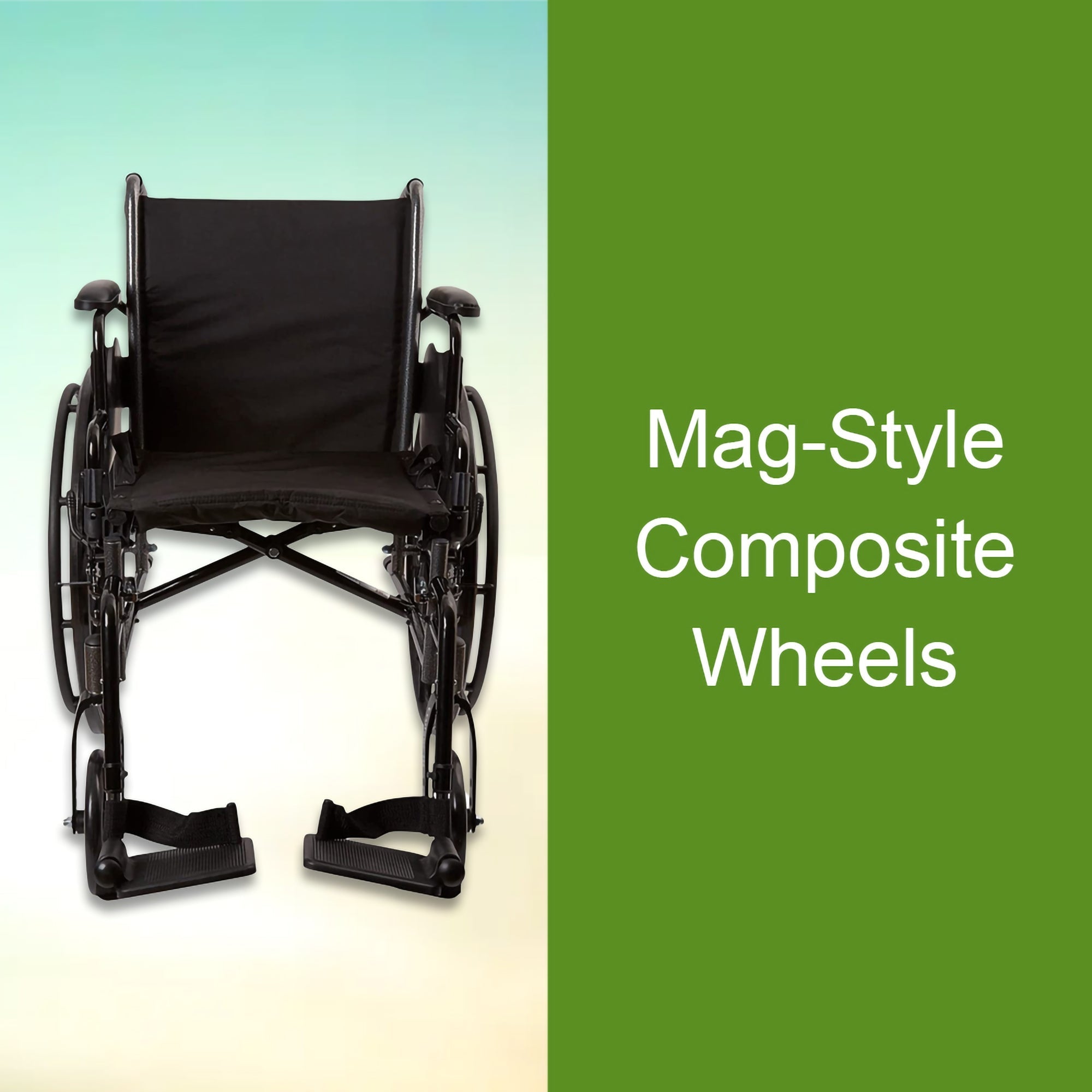 Lightweight Wheelchair McKesson Dual Axle Desk Length Arm Swing-Away Footrest Black Upholstery 18 Inch Seat Width Adult 300 lbs. Weight Capacity, Packaging Type- Each