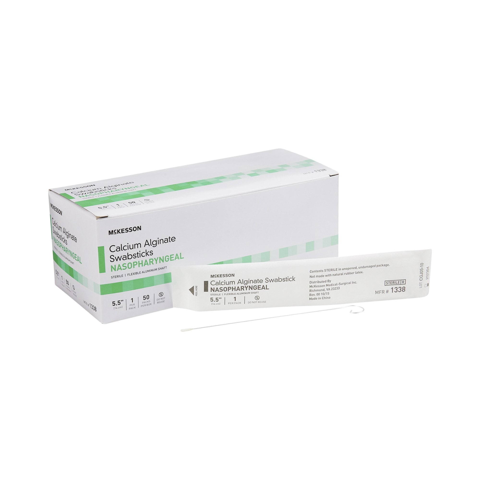 McKesson Nasopharyngeal Collection Swab 5 1/2 Inch Length Sterile