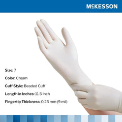 mckesson perry performance plus surgical glove size 7 cream mckesson perry surgical glove mk1044706bx