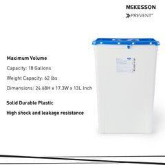 mckesson prevent pharmaceutical waste container 18 gallon 24 3 5 x 17 3 10 x 13 inch mckesson prevent pharmaceutical waste container mk1011863ea