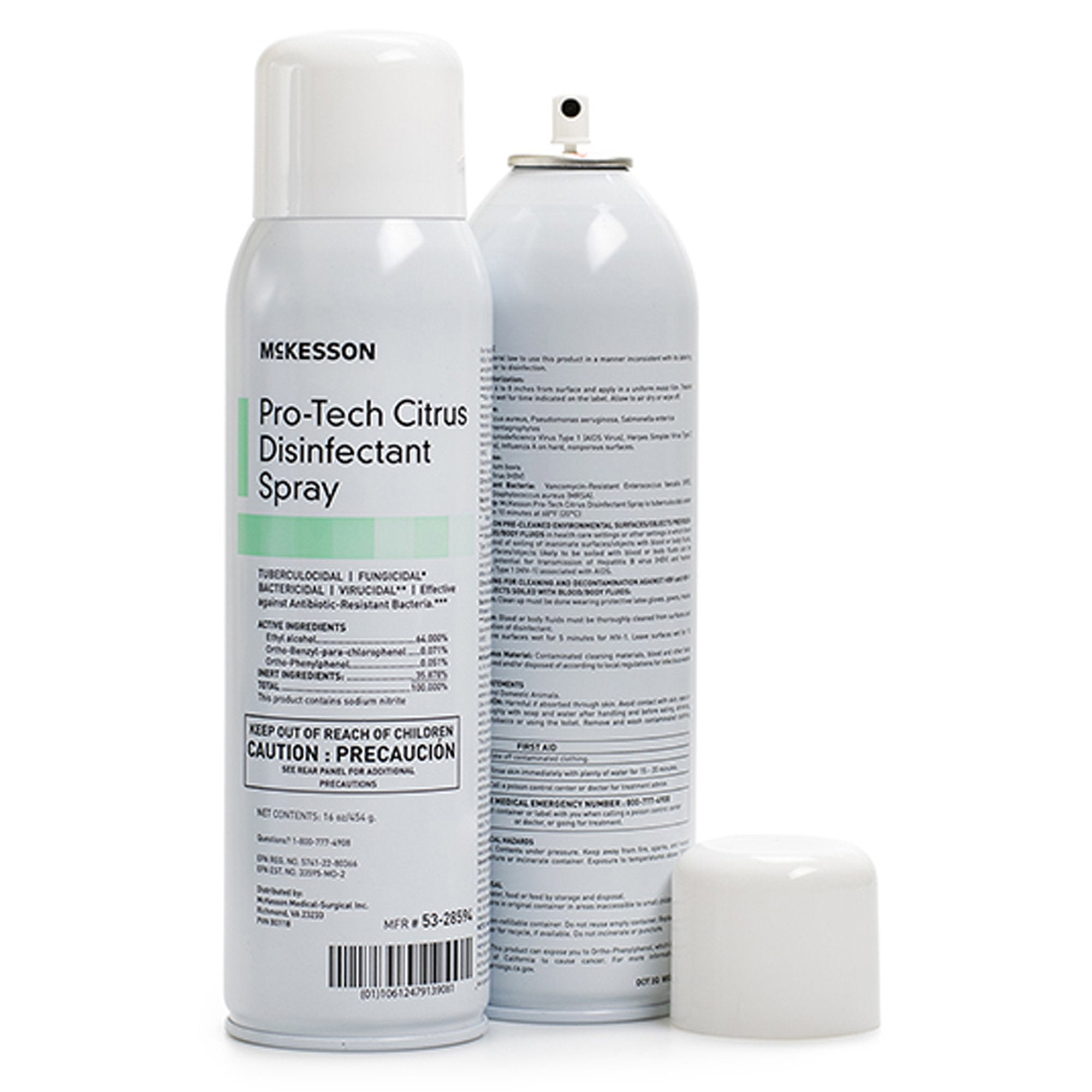 McKesson Pro Tech Surface Disinfectant Cleaner Alcohol Based Aerosol Spray Liquid 16 oz. Can Citrus Scent NonSterile