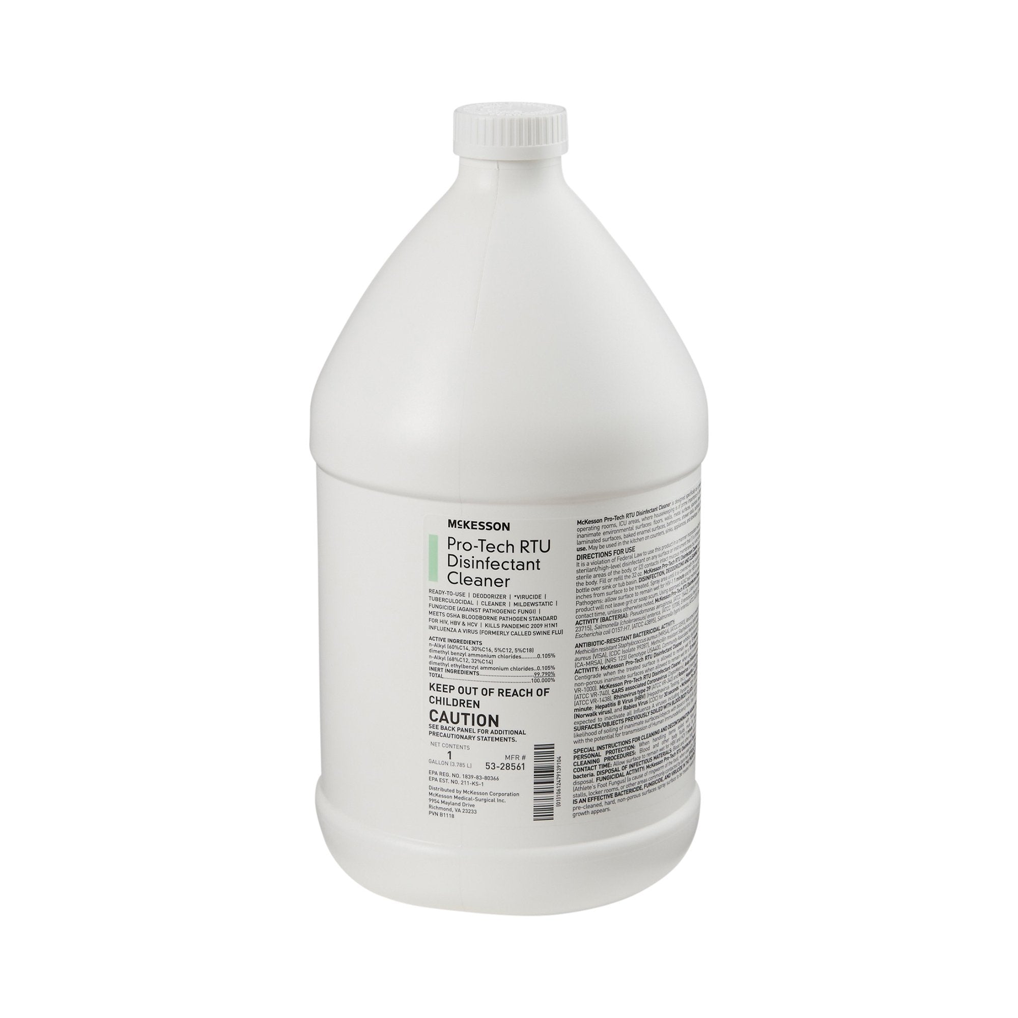 McKesson Pro Tech Surface Disinfectant Cleaner Quaternary Based J Fill Dispensing Systems Liquid 1 gal. Jug Floral Scent NonSterile
