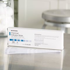 mckesson sterilization chemical indicator strip steam 8 inch packaging type box