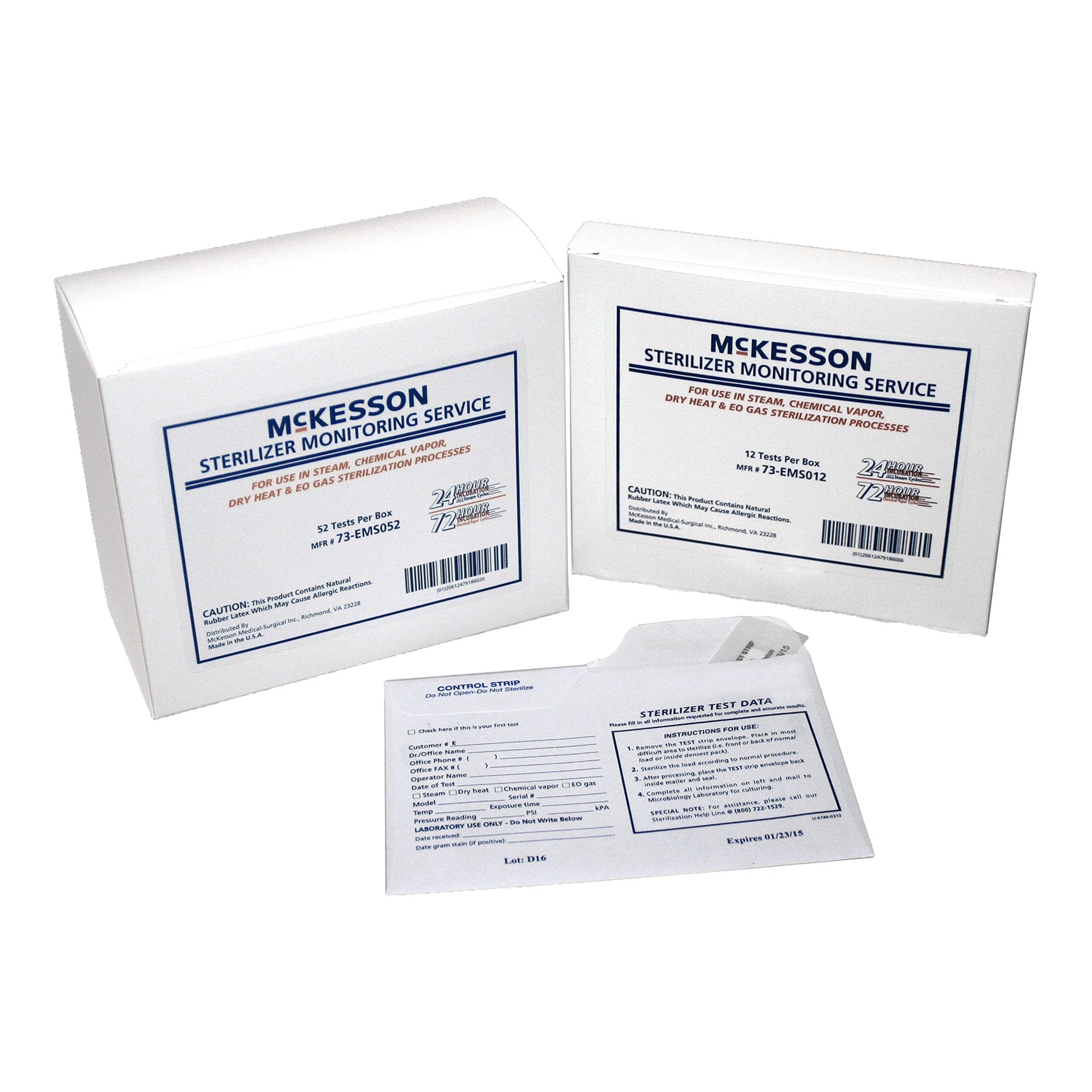 McKesson Sterilizer Monitoring Mail In Service Steam / EO Gas / Dry Heat / Chemical Vapor