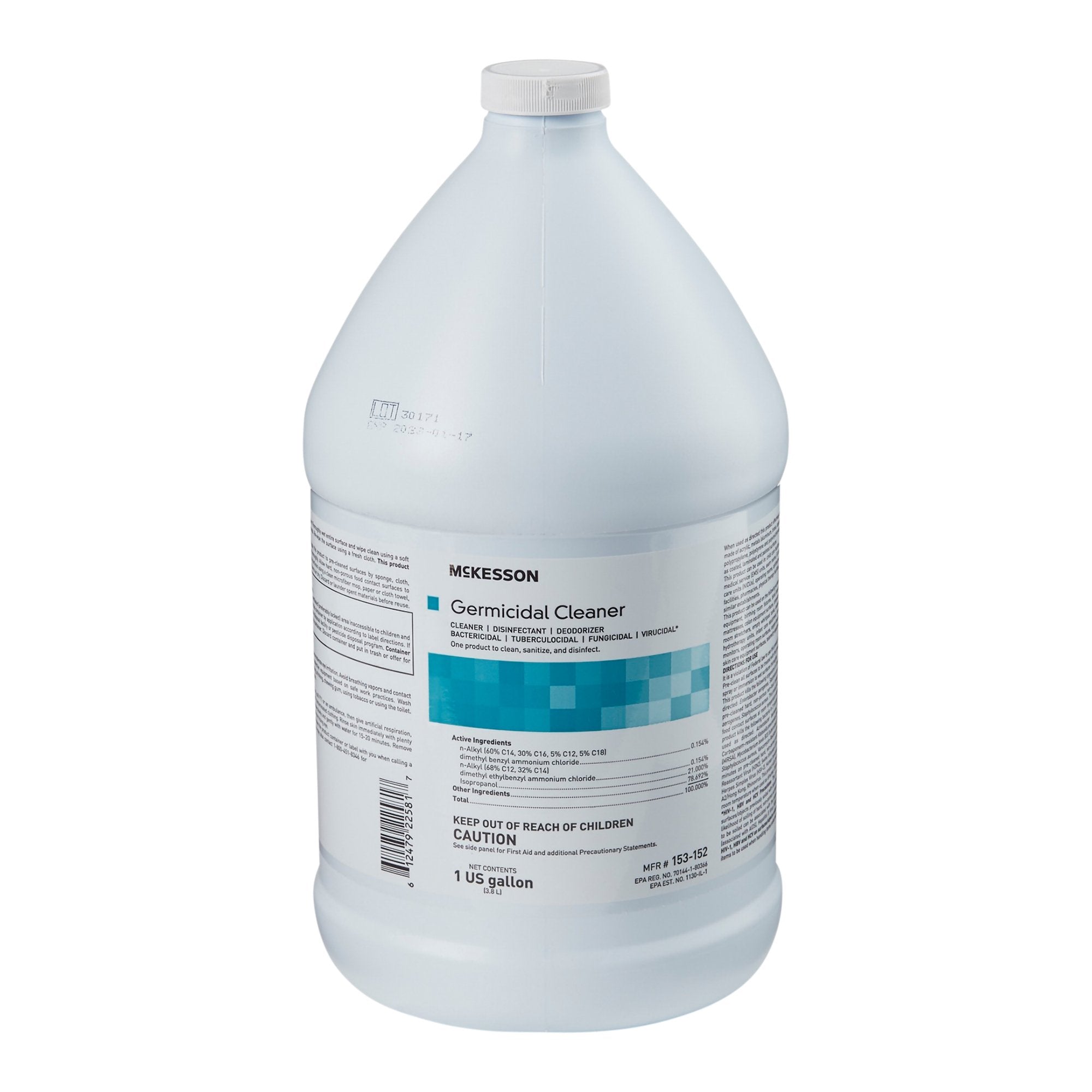 McKesson Surface Disinfectant Cleaner Alcohol Based Manual Pour Liquid 1 gal. Jug Alcohol Scent NonSterile