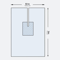Orthopedic Drape McKesson U Drape with Split 53 W X 76 L Inch Sterile