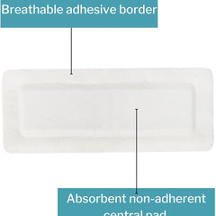 mckesson white adhesive dressing 4 x 10 inch mckesson island dressing mk488925bx