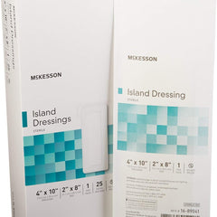 mckesson white adhesive dressing 4 x 10 inch mckesson island dressing mk488925bx