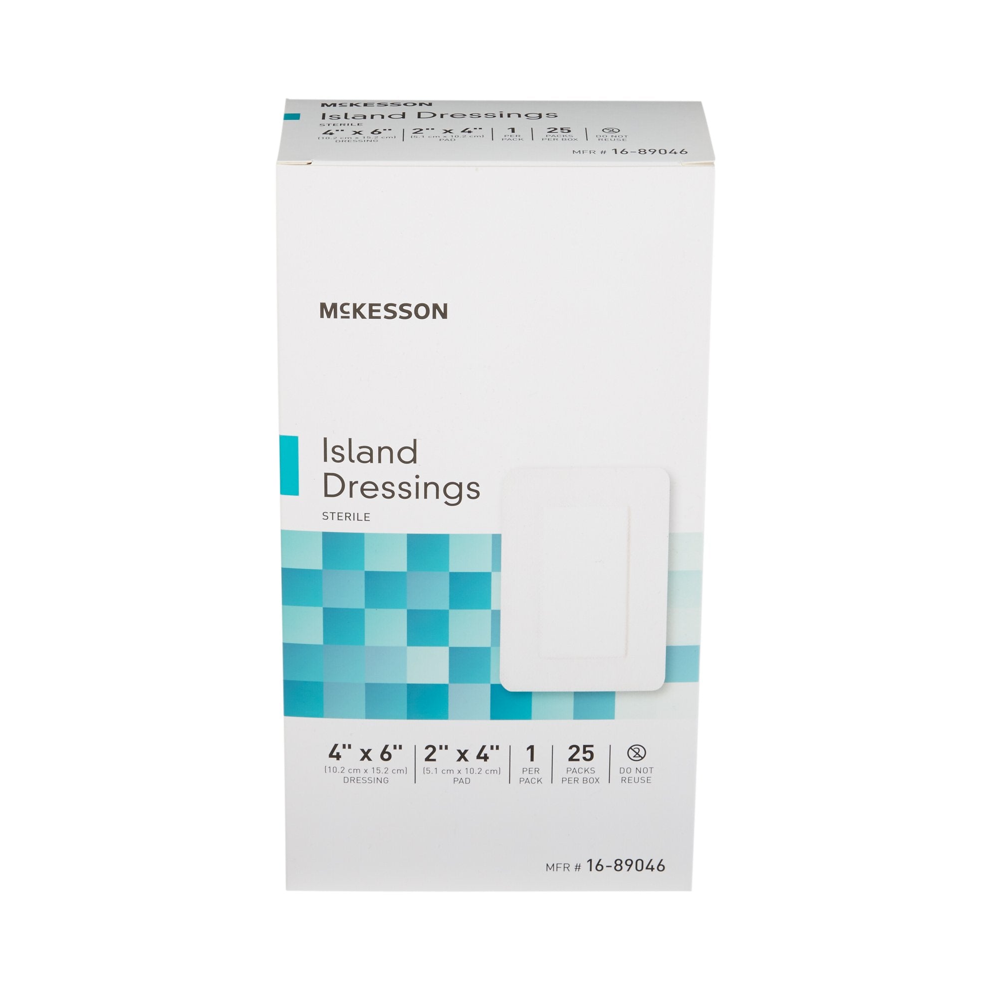 mckesson white adhesive dressing 4 x 6 inch mckesson island dressing mk488923bx