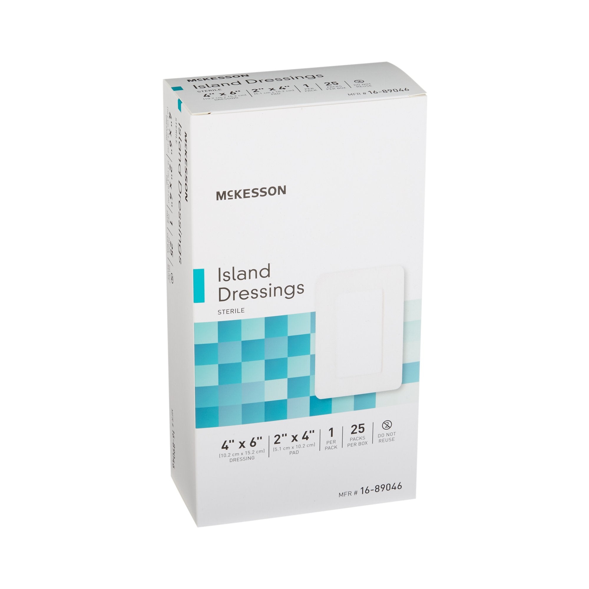 mckesson white adhesive dressing 4 x 6 inch mckesson island dressing mk488923bx