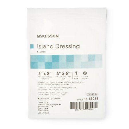 mckesson white adhesive dressing 6 x 8 inch mckesson island dressing mk488926bx