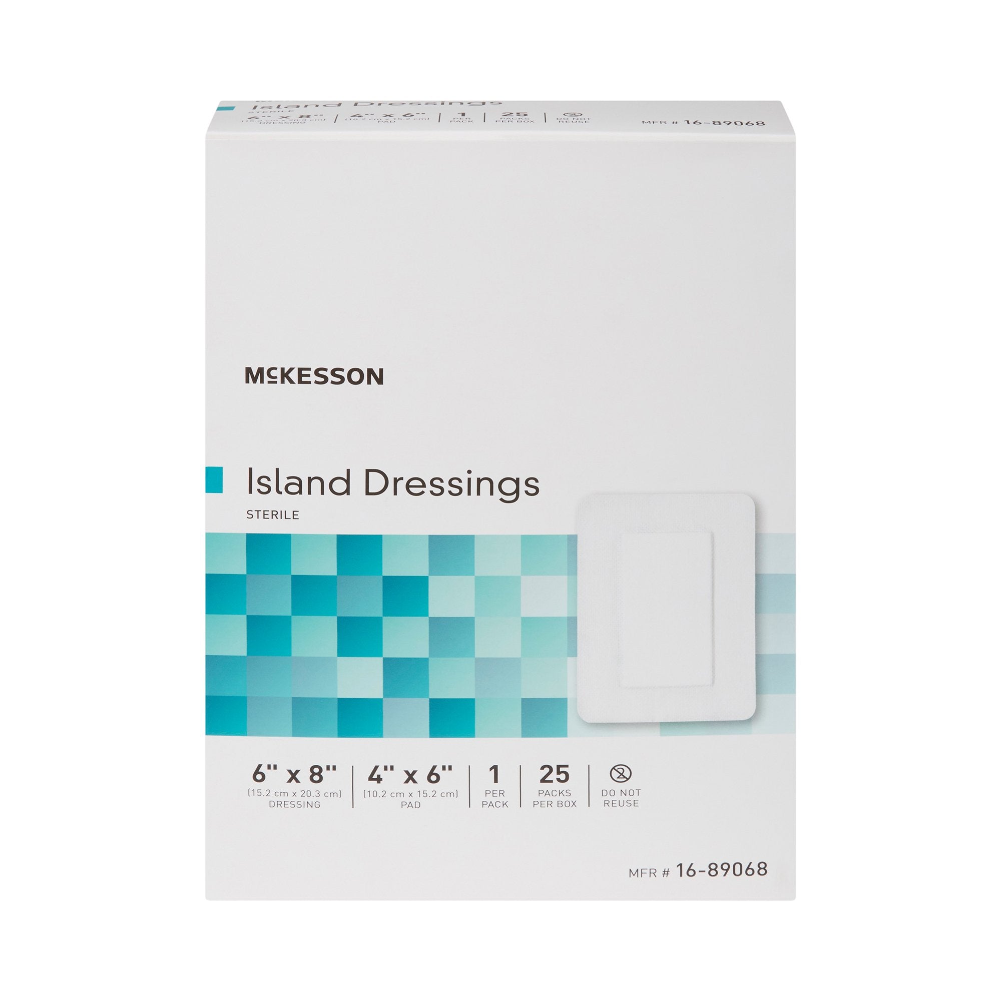 mckesson white adhesive dressing 6 x 8 inch mckesson island dressing mk488926bx