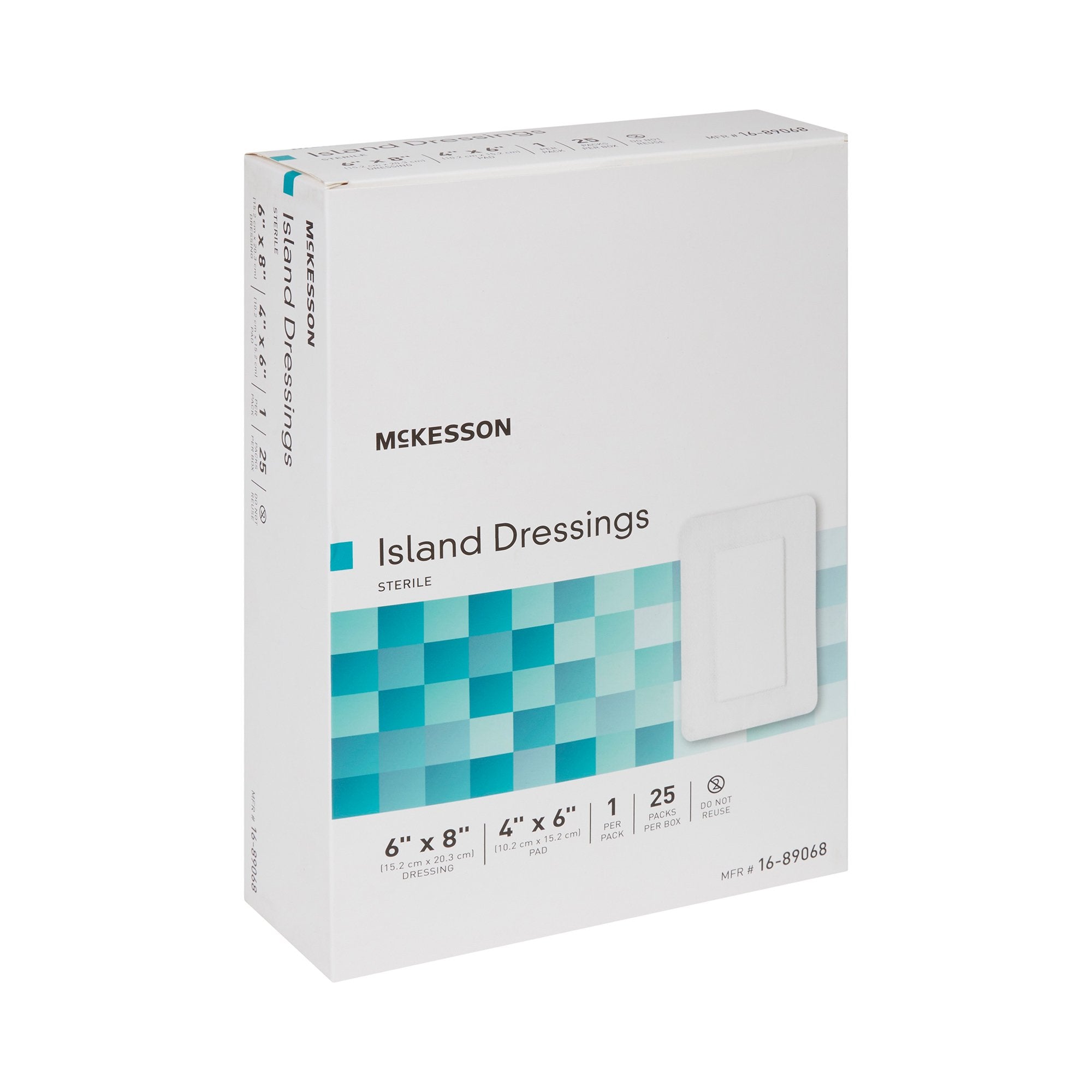 mckesson white adhesive dressing 6 x 8 inch mckesson island dressing mk488926bx
