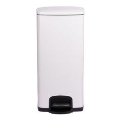 McKesson White Metal Square Trash Can